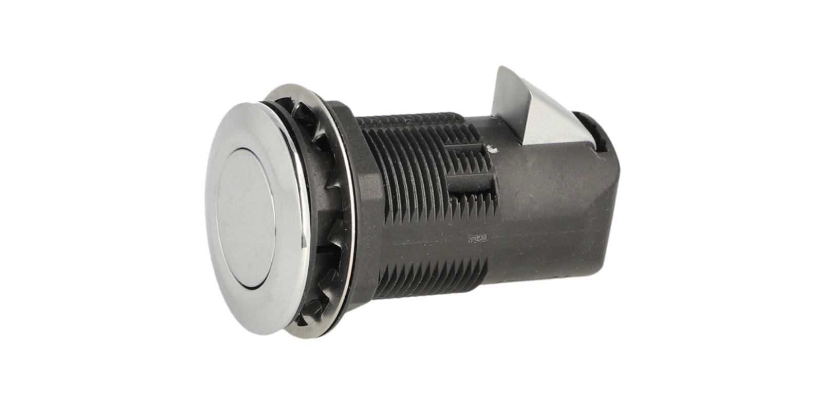 Högkvalitativ snäppfäste med handtagsfunktion och spärrlåsfunktion, tillverkad av zamak, yta: förkromad, version: rund, 14.03.060-0. - Bild 3