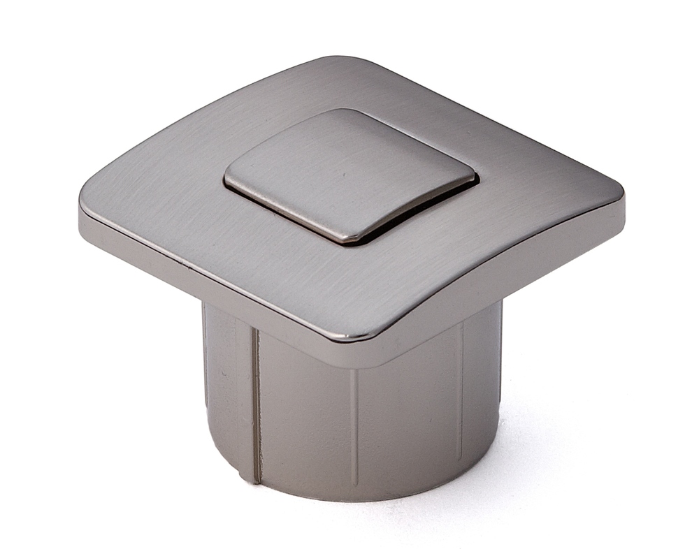 Högkvalitativ tryckknapp med handtagsfunktion, tillverkad av mässing, yta: förnicklad, satinerad matt, version: fyrkantig, TLP-S-BB-WB och TLP-LBM(W). Solid snäppfäste för yacht och mycket mer, av Sugatsune / LAMP® (Japan) - Bild 6