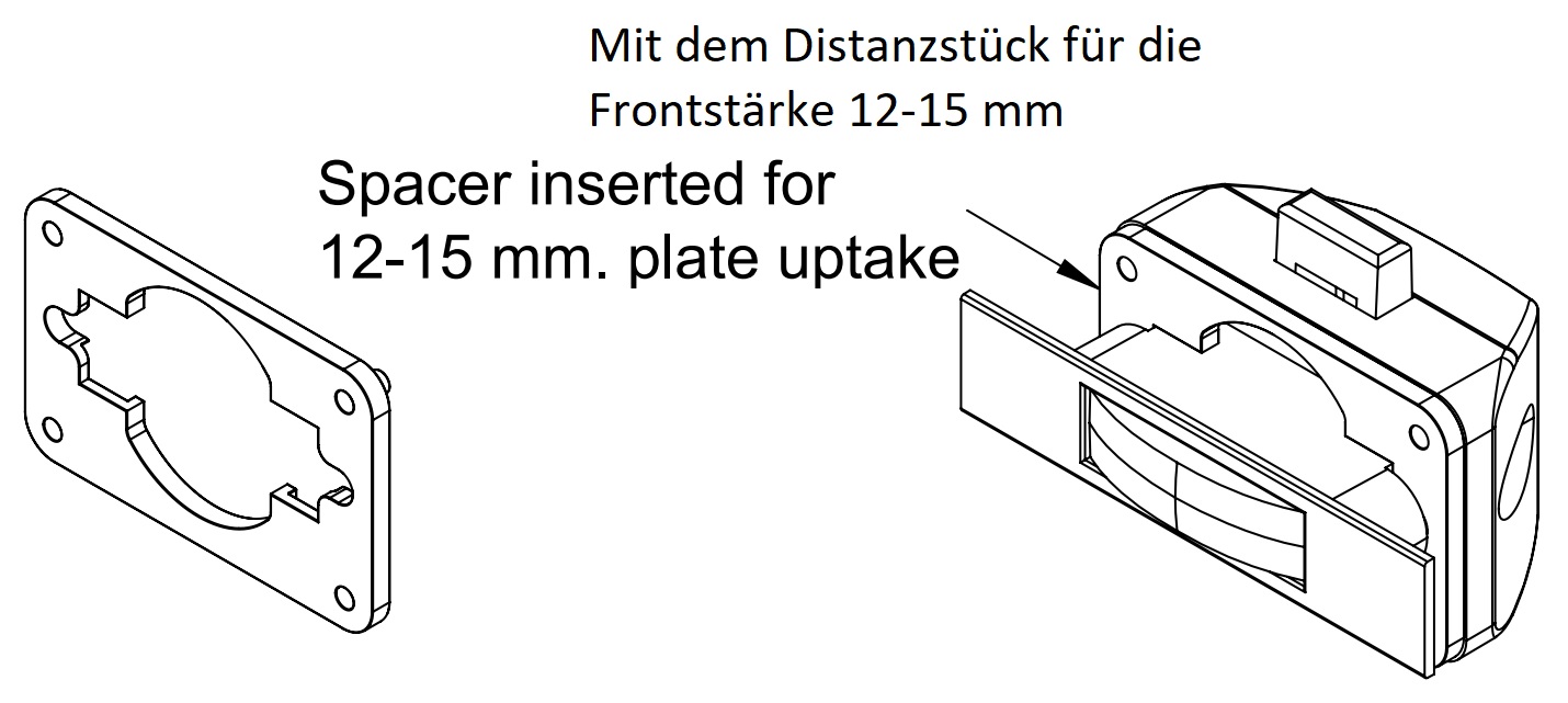 Högkvalitativ snäpplås med soft-close och handtagsfunktion, tillverkad av Zamak, yta: vit, finish: rektangulär, 14.03.045-0. - Bild 8