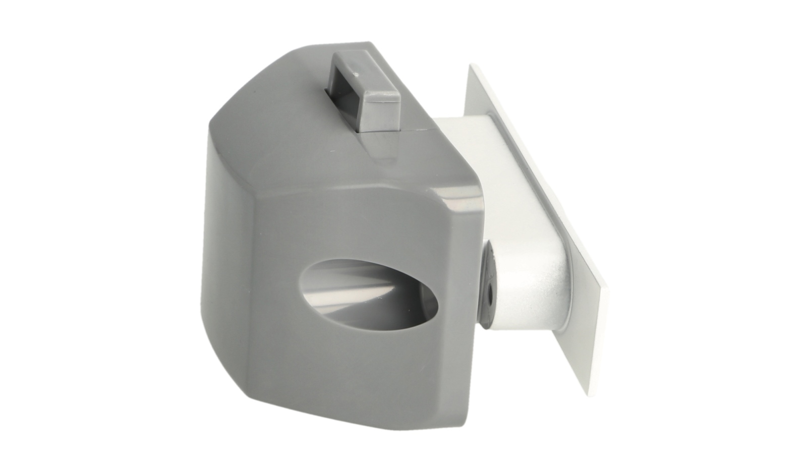 Högkvalitativ snäpplås med soft-close och handtagsfunktion, tillverkad av Zamak, yta: vit, finish: rektangulär, 14.03.045-0. - Bild 7