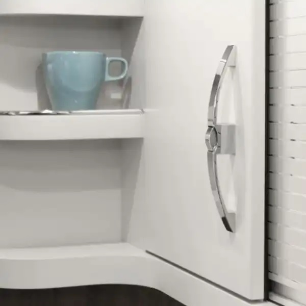 Högkvalitativt tryckknappshandtag, tillverkat av zamak, yta: rostfritt stålutseende, 14.03.072-0. Solid handtagsstängning med självlåsande lås och soft-close för yacht, husvagn, privatjet och mycket mer, av SISO Denmark - Bild 13