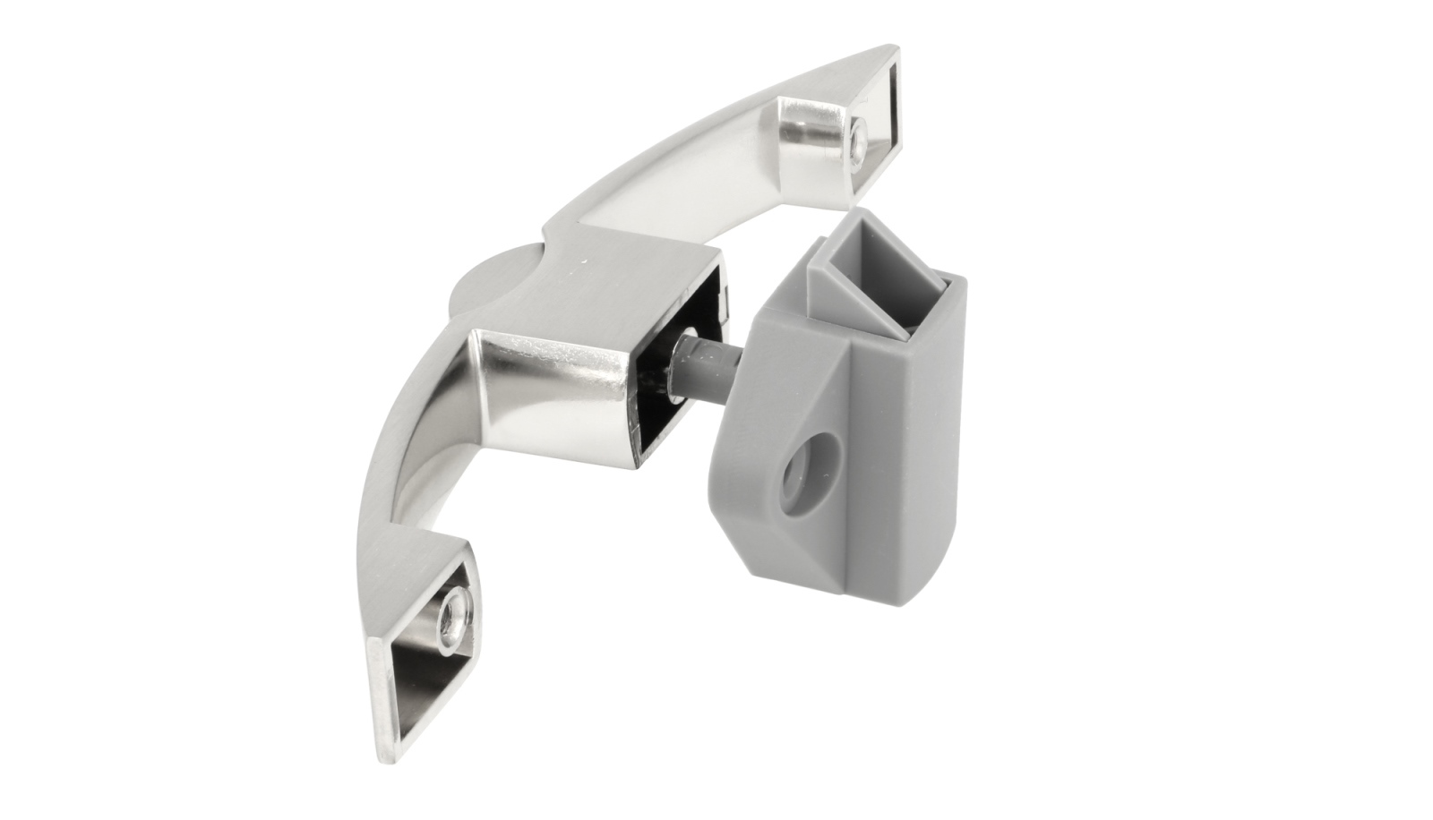 Högkvalitativt tryckknappshandtag, tillverkat av zamak, yta: rostfritt stålutseende, 14.03.072-0. Solid handtagsstängning med självlåsande lås och soft-close för yacht, husvagn, privatjet och mycket mer, av SISO Denmark - Bild 7