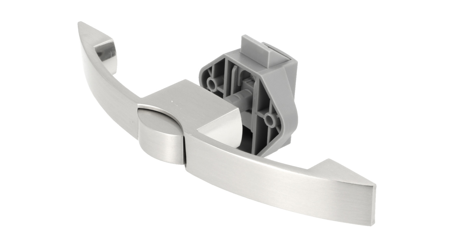 Högkvalitativt tryckknappshandtag, tillverkat av zamak, yta: rostfritt stålutseende, 14.03.072-0. Solid handtagsstängning med självlåsande lås och soft-close för yacht, husvagn, privatjet och mycket mer, av SISO Denmark - Bild 2