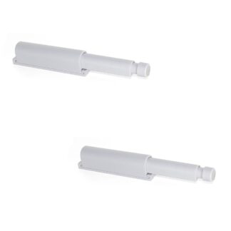 2 stycken elegant snäpplås, yta: grå, 62 mm (2-7/16"), version: icke-magnetisk, 2033821. Robust push-to-open-stängning för möbeldörrar, skåpdörrar, luckor och mycket mer, från EMUCA