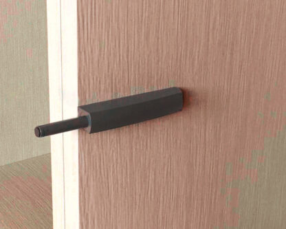 2 stycken elegant snäpplås, med monteringshölje, yta: antracitgrå, version: icke-magnetisk, 1900223. Stabil push-to-open dörröppnare för möbeldörrar, skåpdörrar, klaffar och mycket mer, från EMUCA - Bild 2