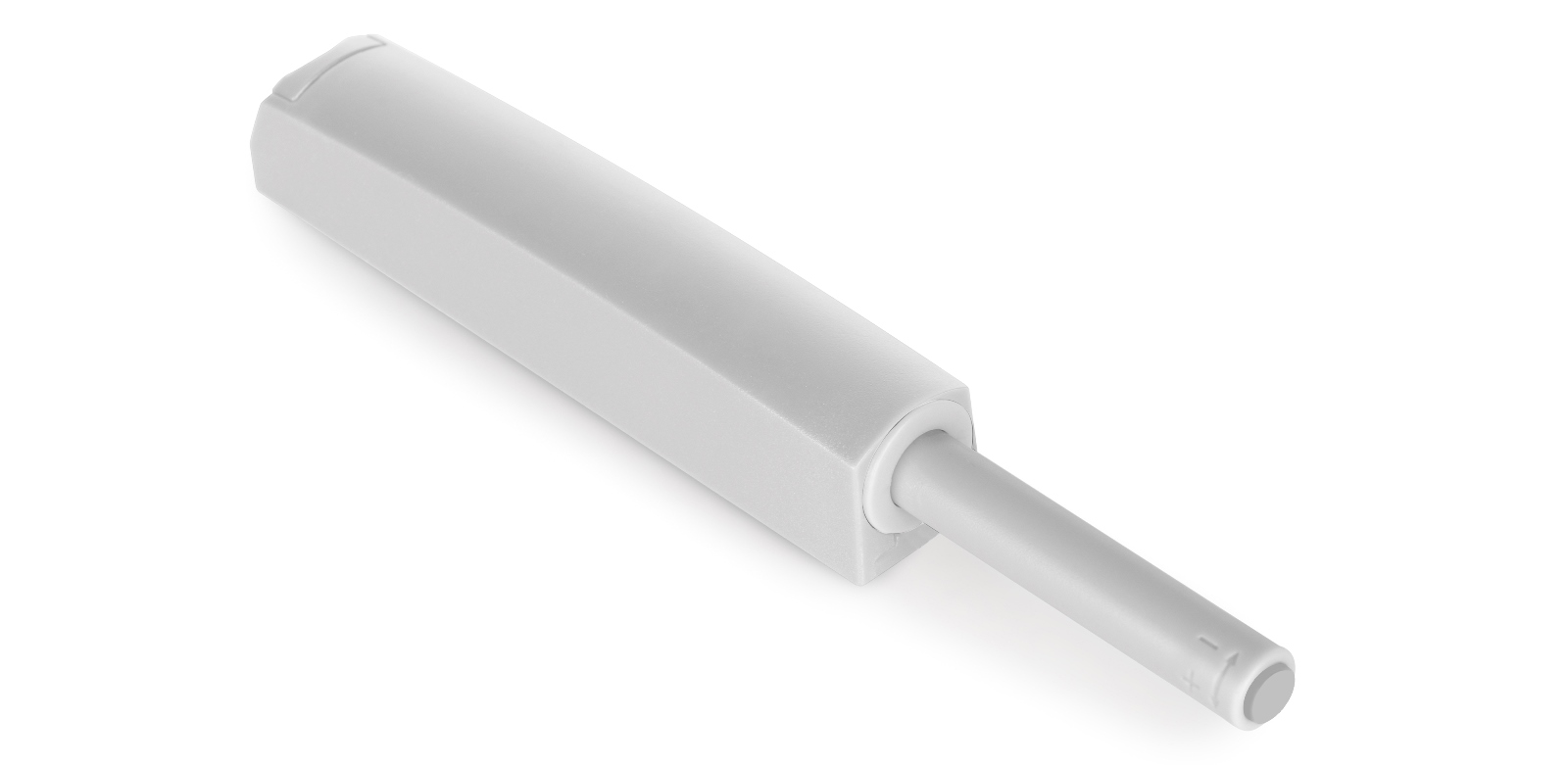 2 stycken elegant snäpplås, med monteringshölje, yta: grå, design: icke-magnetisk, 1900221. Stabil push-to-open dörröppnare för möbeldörrar, skåpdörrar, klaffar och mycket mer, från EMUCA - Bild 5