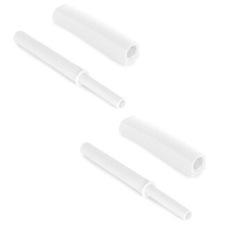 2 stycken elegant snäppfångare med monteringshölje, yta: vit, version: icke-magnetisk, 1900215. Stabil push-to-open dörröppnare för möbeldörrar, skåpdörrar, luckor och mycket mer, från EMUCA