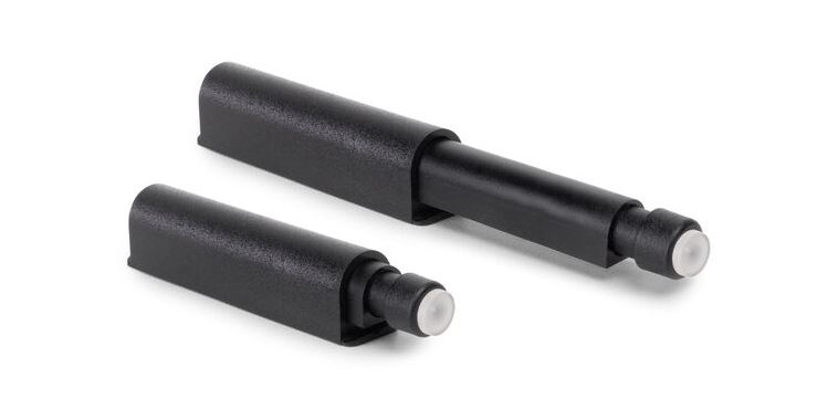 2 stycken eleganta snäpplås, yta: svart, 62 mm (2-7/16"), version: icke-magnetisk, 2033817. Robust push-to-open-stängning för möbeldörrar, skåpdörrar, luckor och mycket mer, från EMUCA - Bild 5