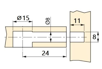 20 st expansionsbultar, tillverkade av stål och plast, yta: galvaniserad, 21,6 mm (27/32"), 5912805. Expanderbart anslutningsankare för excentriska kontakter, hyllor, skåpdelar och mycket mer, från EMUCA - Bild 3