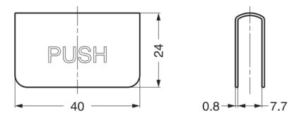 Motplatta för glas tjocklek 5 mm (13/64"), tillverkad av stål, yta: förkromad, 40 mm (1-37/64"), K-130CR. Motsvarighet till vitrinskåpsdörr, magnetisk flugsnappare och mycket mer, av Sugatsune / LAMP® (Japan) - Bild 2