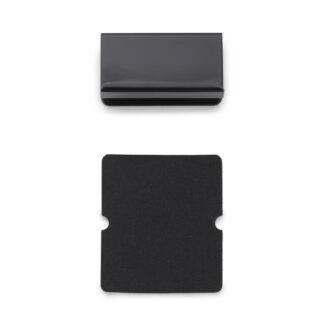 Motplatta för glastjocklek 6 mm (15/64"), med handtagsfunktion K-150B och K-130-P6, 40 mm (1-37/64") från Sugatsune, svart. Produktbild
