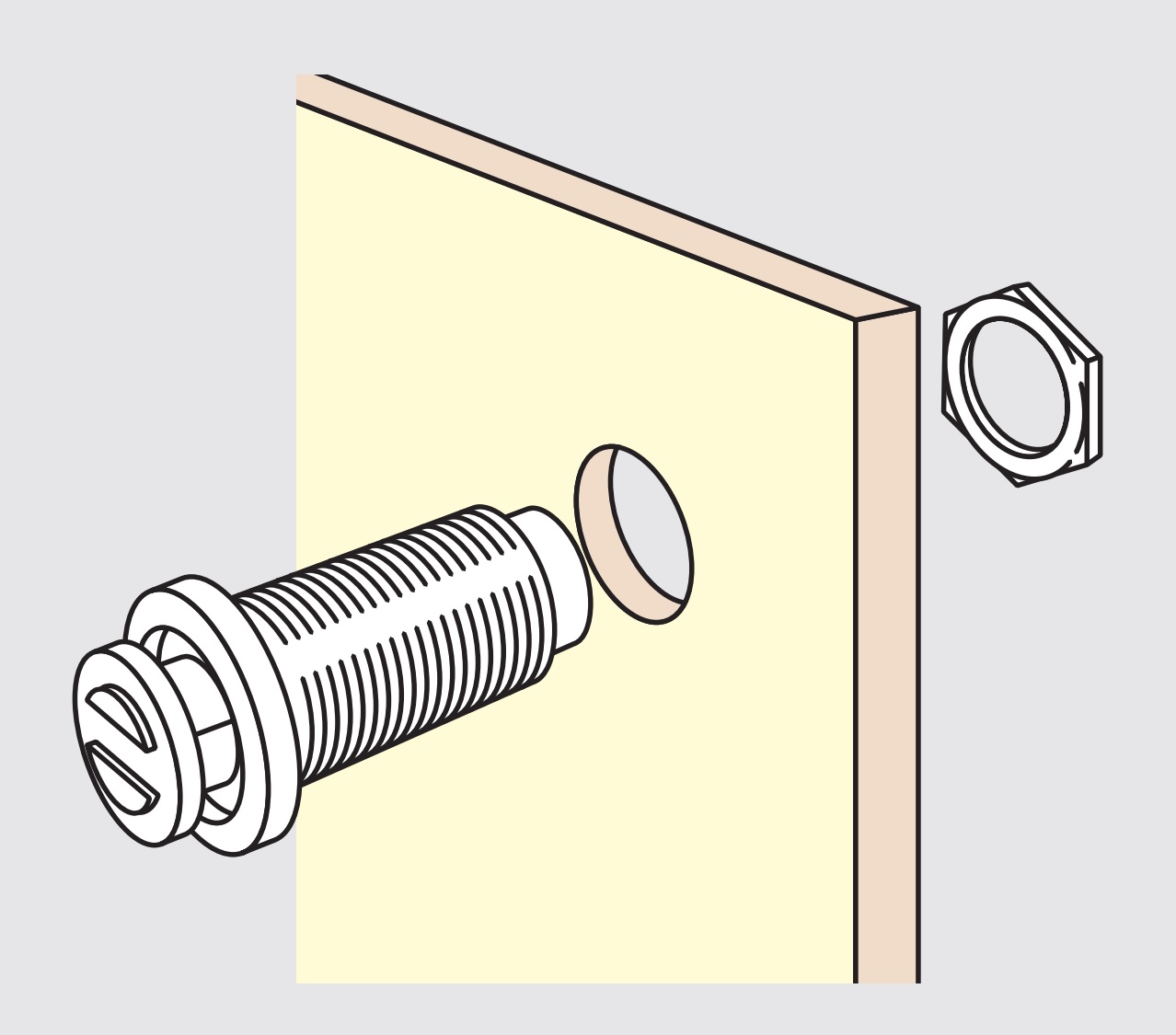 2 stycken magnetiska snäpplås, med M11-gänga, inkl. M11 mutter och passande platta, PM-4N HB. Push-to-open dörröppnare för plåt, träpanel, underhållsdörr, metallskåp och mycket mer, av Sugatsune / LAMP® (Japan) - Bild 3