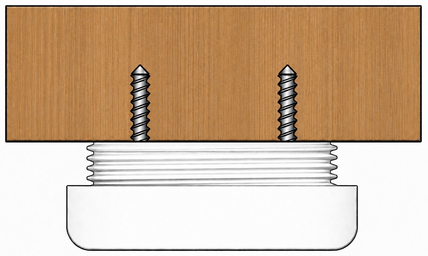 4 robusta möbeljusteringar, lastkapacitet: 800 kg (1764 lbs), yta: vit, ⌀40 mm (1-37/64"), version: standard, B571-40-WH. Justerbar fot för bordsben, möbelben, skåpfötter och mycket mer, av Kojima (Japan) - Bild 3