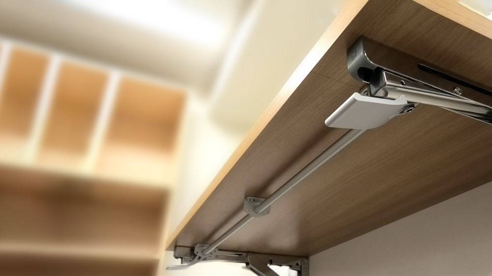 Praktisk vevstång, version: för två fällbara konsoler, EB-907560 och EB-907572. Enhandsanslutningsspak för Robust Soft by ROCA och EB-DA hopfällbar konsol, från Sugatsune / LAMP® (Japan) - Bild 6