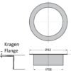 Rund avfallssand av hög kvalitet, tillverkad av rostfritt stål, yta: matt satin, 82 mm (3,3"), yta: platt, AN-LH005-HL. Genomkastning av avfall i rostfritt stål, för systemcatering, butiksinredning, catering och mycket mer, av Sugatsune / LAMP® (Japan) - Bild 2