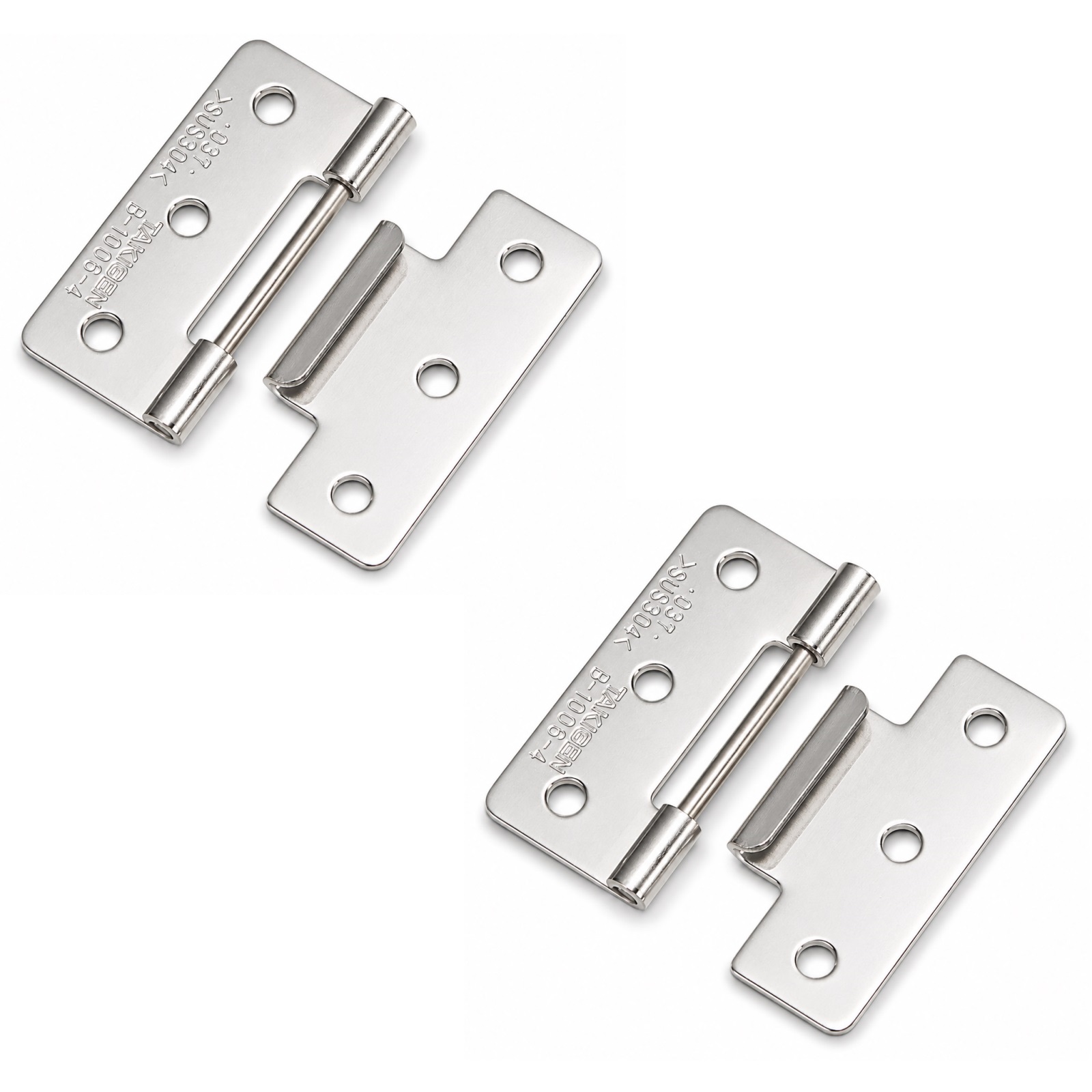 2 högkvalitativa plug-in gångjärn, B-1006-4, höjd: 36 mm, från TAKIGEN, lastkapacitet: 3 kg (7 lbs). Produktbild