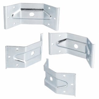 4 delar robust bordsvinkelfäste, 126 mm (4-61/64"), version: 1 hål för centralmontering, 11.07.040-1.