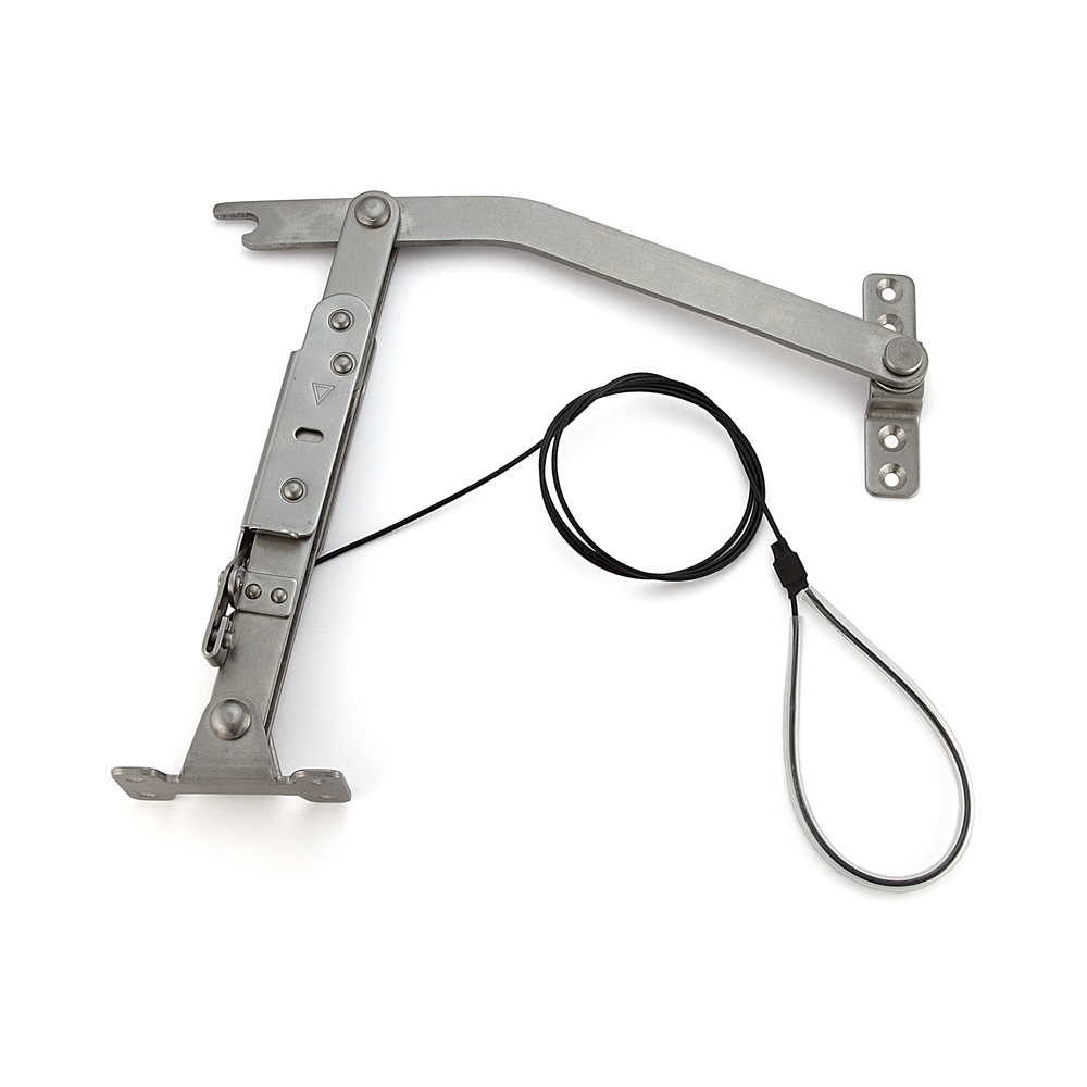 Dörrstopp, med vajerhiss YA-2020WL, längd: 395 mm, av Sugatsune / LAMP (Japan)