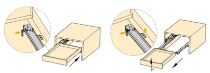 Golvmedar, lastkapacitet: 25 kg (56 lbs), 500 mm (19-11/16"), utförande: delvis utdrag med push-to-open, 3123505. Högkvalitativa golvutdrag för trälådor, trähyllor och mycket mer, från EMUCA - Bild 3