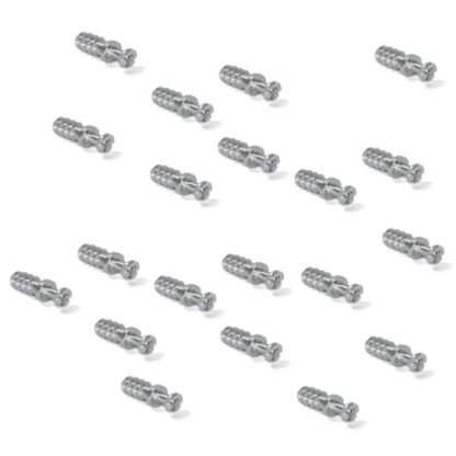 20 stycken robust anslutningsbult för borrning ⌀3,5 mm, tillverkad av stål, 10 mm (25/64"), 8057205. Robust excentrisk stift för möbelanslutning och mycket mer, från EMUCA