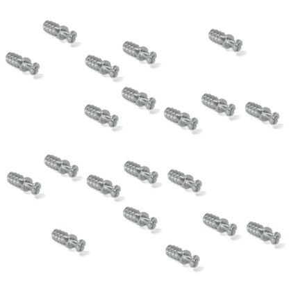 20 stycken robust anslutningsbult för hål ⌀6 mm, tillverkade av stål, 8 mm (5/16"), 8905205. Robust excenterstift för möbelanslutning och mycket mer, från EMUCA